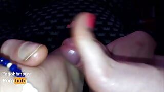 A Footjob and Toejob with New Heels! Final Cumshot on the Feet!