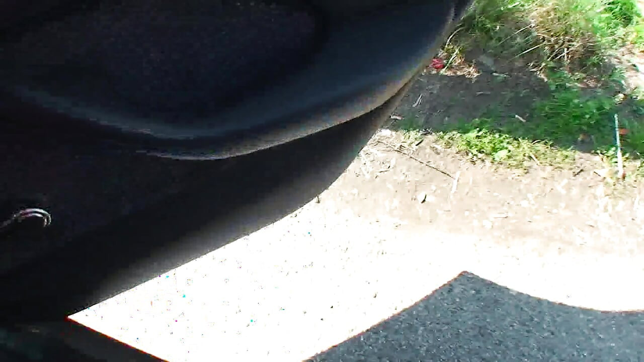 Picked up brunette teen blowing and riding two dicks