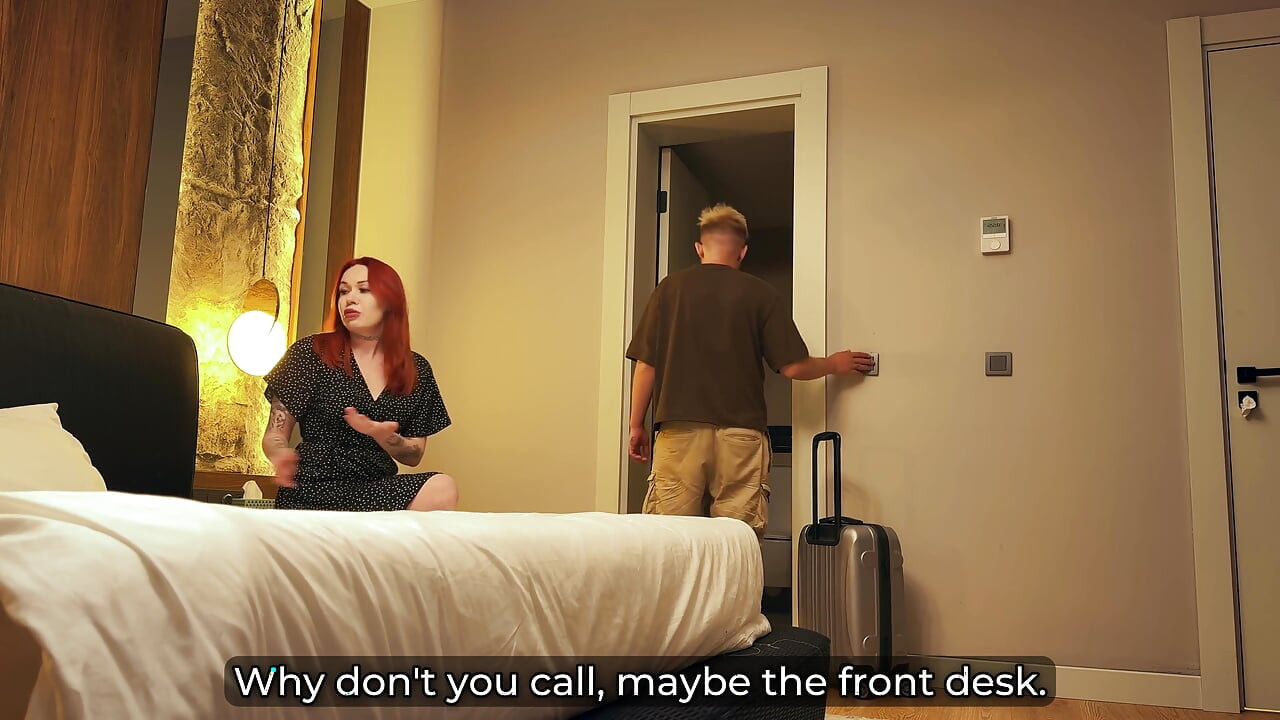 Step Stepmom Shares Bed with Step Stepson in Hotel - Naughty Night Unfolds!