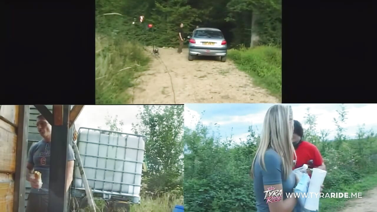 Sessão de filmes adultos nos bastidores com loira e morena