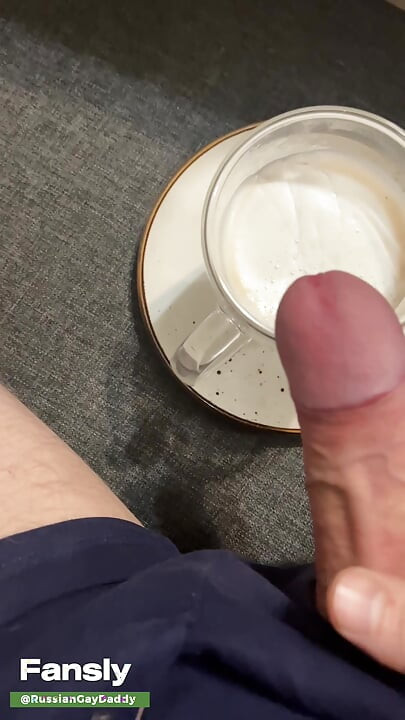 Muscular straight guy makes you morning coffee that tastes like cum