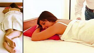 Luna, erotische Massage - Split-Screen