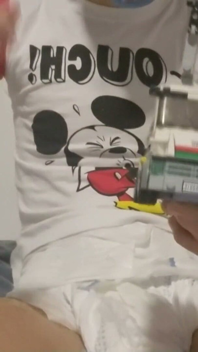 ABDL Diaper Boy Playing And Jerking Off with his Toys | Clip 1