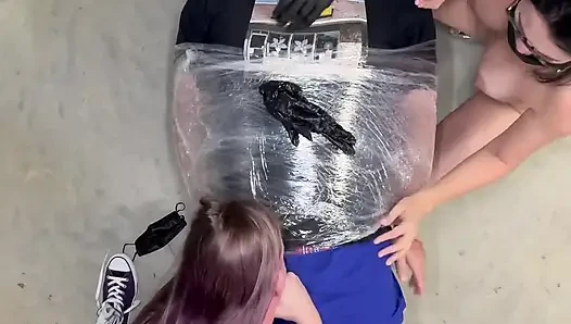 Time lapse of guys getting tied and fucked in our storage unit