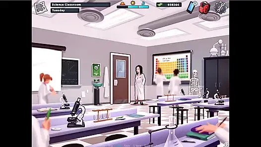 Summertime saga - Johannes and the ladies played spin the bottel ... Erik and Johannes fucked Mrs. Johnson.