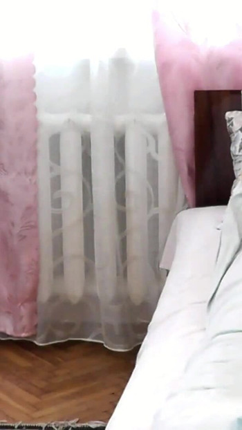Powerful moment from "Sexy blonde masturbates wet pussy orgasm and squirt in bedroom. Old neighbor entered room. Handjob."