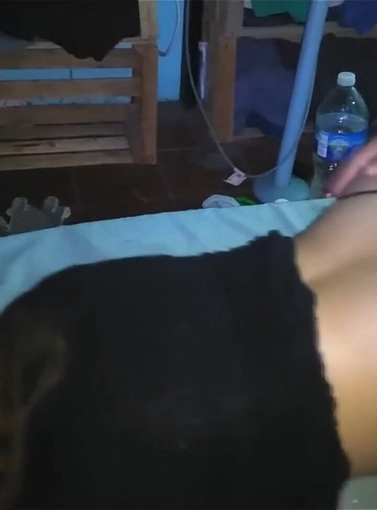 I Fuck Her Doggystyle in a Thong and Black Dress with Her Beautiful Bun
