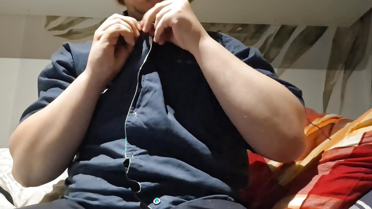 Little Fat Boy Man Jerks off and Cums