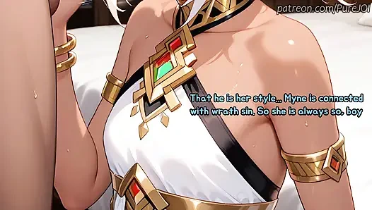 Hadiah istimewa dari si seksi gluttony eris dan myne (seks joi)