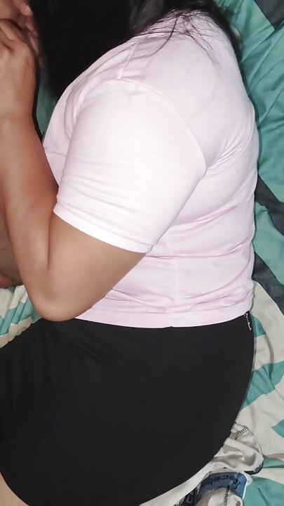 A busty Asian auntie is having a great time getting fuck hard, with the guy pulling out to cum because of the fear of pregnancy