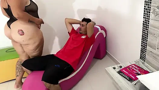 stepmother asks him to fuck her before her husband arrives