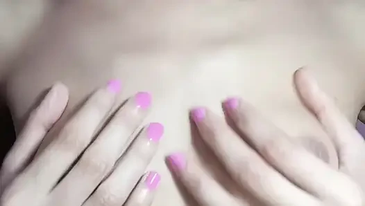 Desi Girl Playing with Her Soft Juicy   Nipple Tease & Squeeze