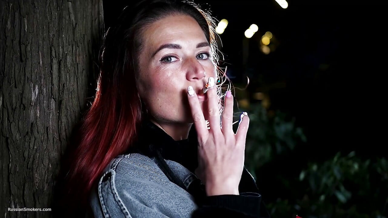 Seductive Russian Babe Smoking Cigarette Seaside Vibes