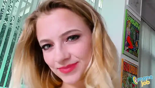 Quiet Blonde Riley Star Begs Massive Load On Her Sweet Face