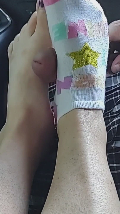 Footjob Sockjob With Girls Ankle Socks - Cum On Socks | Clip 1