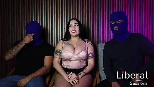 BIG TITS WOMAN GETS FUCKED AND RECORDED BY TWO MEN FOR THE FIRST TIME