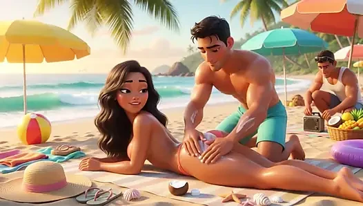 Secret Summer Heat in the Beach House Jacuzzi with My Partner's Closest Friend (ai Generated)