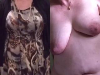 BBW Wife Clair - Big Mature Tits Clothed and Nude