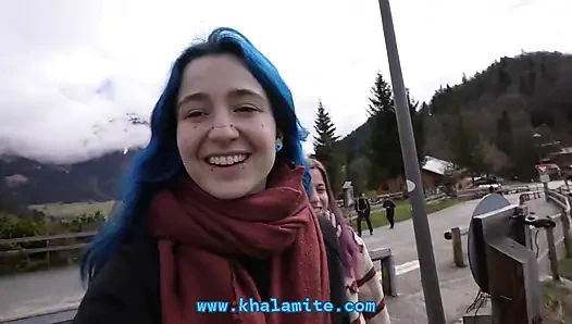 The Neighbor Surprises Us and Then Takes Us!! (vlog - French Threesome with Norage)