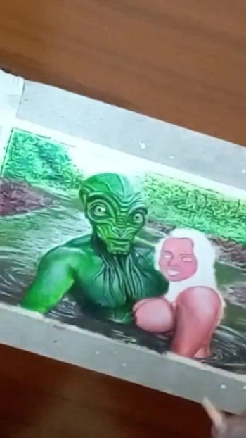 Detik penting dari "seni erotik atau lukisan bhabhi desi India seksi bercinta dengan alien ekstraterrestrial"