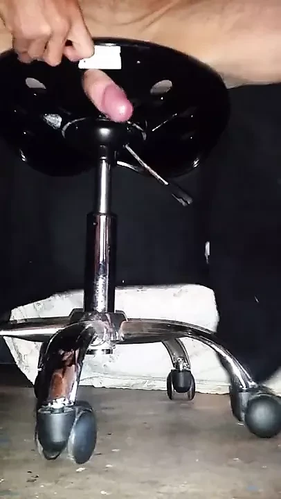 Horny chair fuck n cum