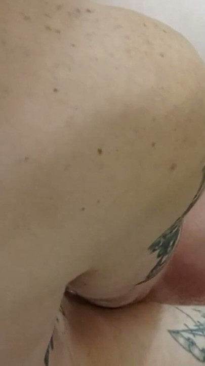 big hairy mother-in-law's pussy in cum after jerking off a dick | Clip 1