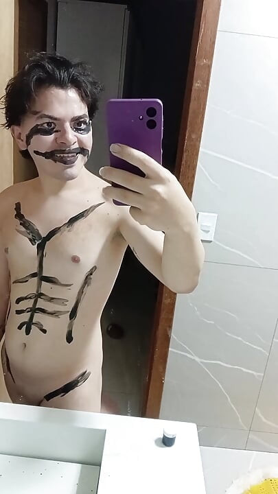 gay femboy sexy lingerie with cum shower