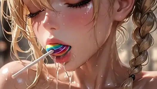Lollipop lecken Zusammenstellung, 3d Anime