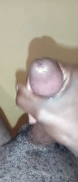 Made my Big Black Cock Cum. I had love my self