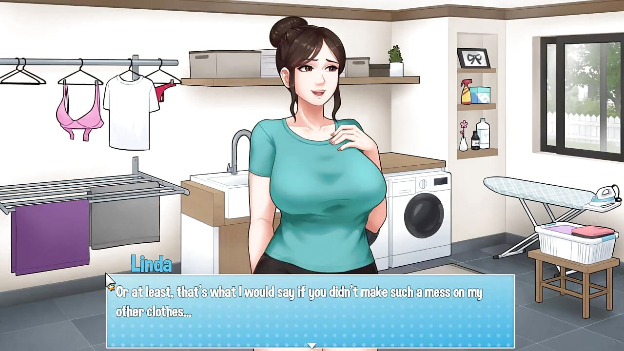 House Chores - Version 0.12.1 Part 31 Sex with Step MILF in the Laundry Room! by Loveskysan