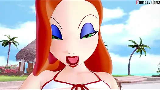 Jessica Rabbit трахают в публичном бассейне