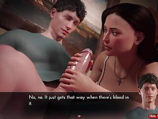 Die Genesis Order - Sexszene # 20 - unschuldiges Mädchen lässt mich hart in ihren Mund kommen - 3D-Spiel 60 fps