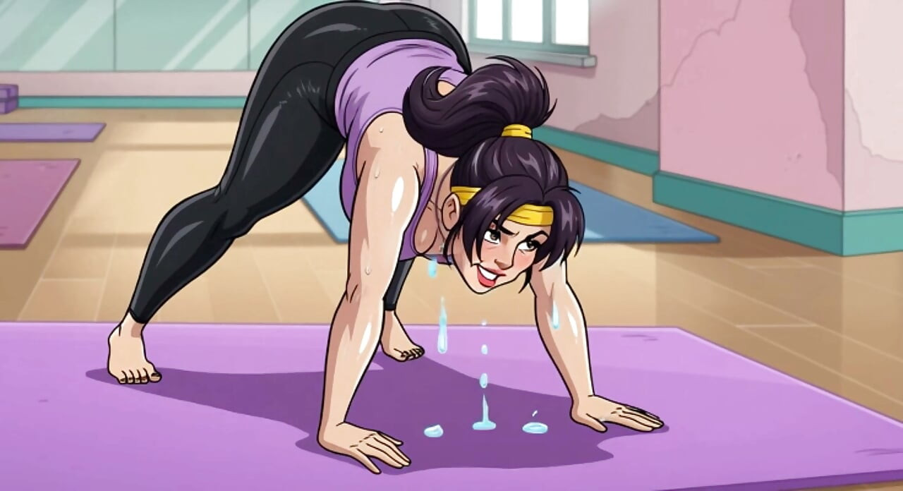 Babes Sweating in Yoga Class