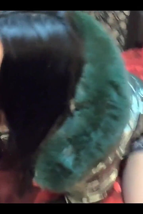 Stepmom Was Face-fucked. Cum on Shiny and Fluffy Down-jacket.