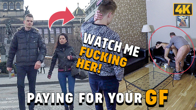 HUNT4K. Cuckold watches how his GF squirts thanks to rich fucker