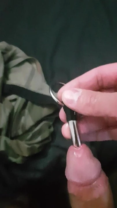 It feels so good sounding my horny cock
