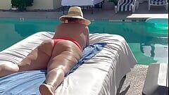 Mature PAWG Gets Pounded Poolside