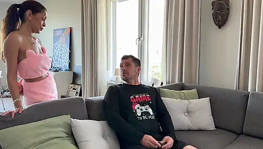 Perfect Wife: I Get to Fuck Her Ass if I Win Against Her Playing Video Games