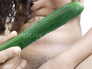 Cucumber In A Tight Pussy