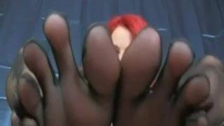 sangat hot pov stoking footjob