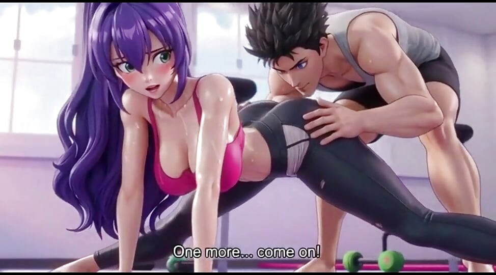 Aiko's tight yoga pants rip right while workout and fucked by yoga trainer