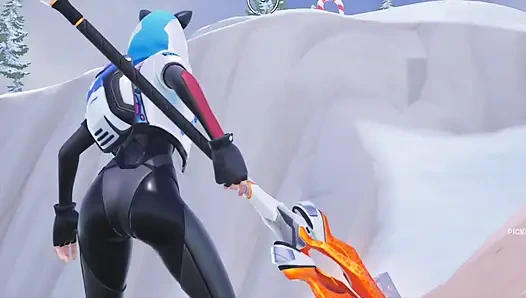 Fortnite-mädchen machen mann zur sprengung