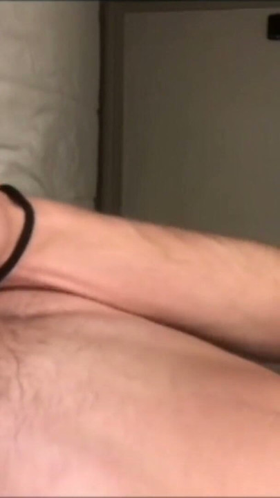 Young skinny twink with long hair jerk off with a puppy mask | Clip 1
