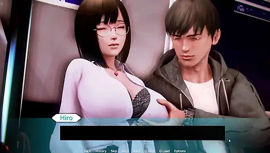 Hiro Massaging Japanese Milf Office Lady Boobs In Train