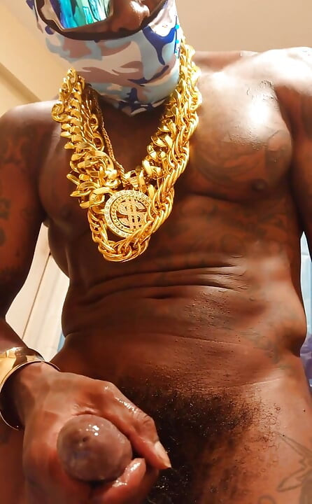 Iceberg Slim Stroking His Huge Monster Cock Cum in Yo Face