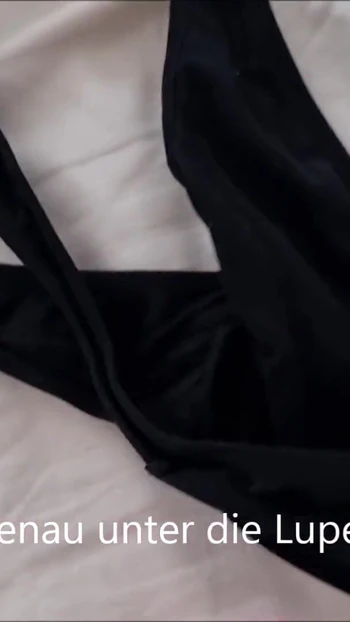 Powerful moment from "Found a stranger's Thong and String in the woods and covered them in my cum"