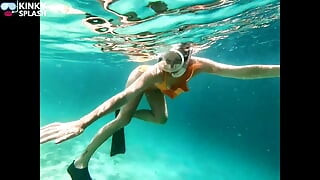 Snorkel Slut in Paradise - Underwater Flash & Naughty Tease