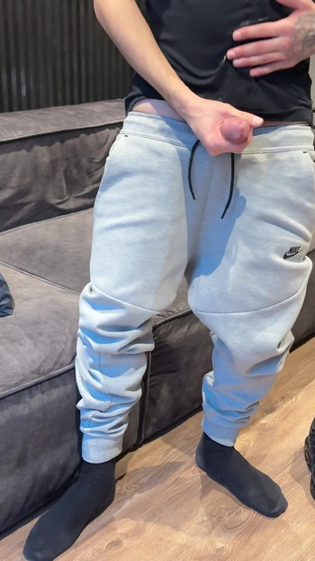 Key moment from "Dude jerked off big cock after college"