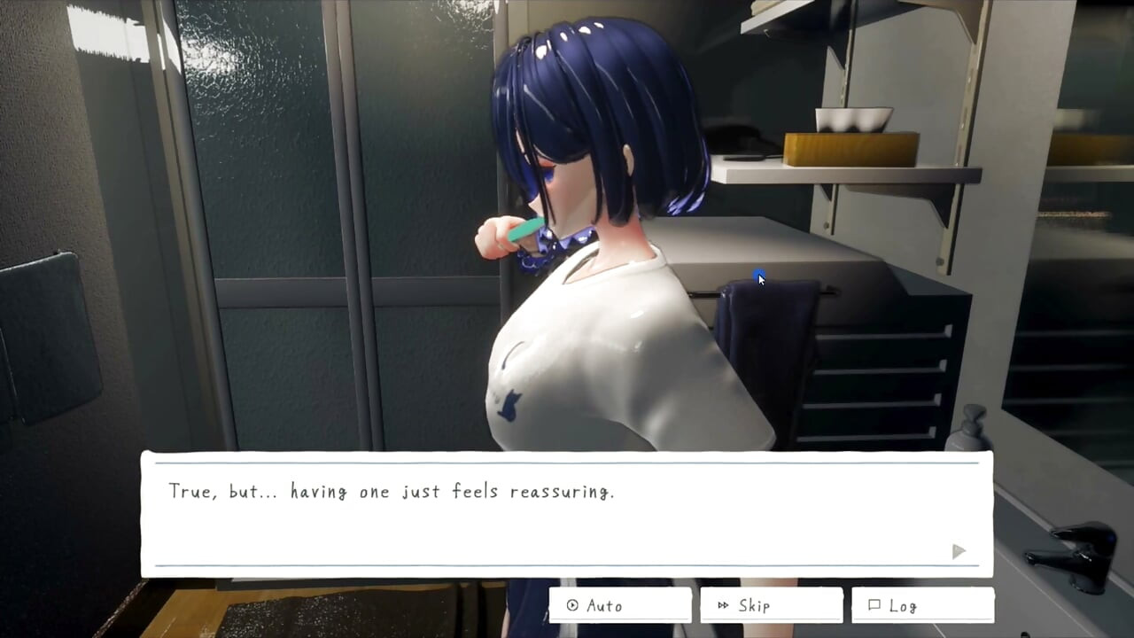 Jeu hentai - Scènes de sexe avec une gyaru aux cheveux bleus à la fac - planque d'été après les cours passée avec les gyarus