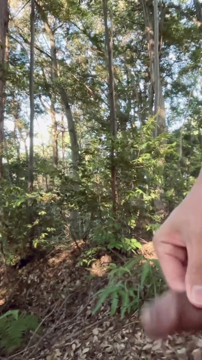 foreskin boy flashing in wood and pee | Clip 1